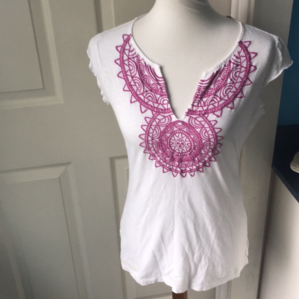 Athleta short sleeve yoga top